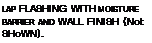 Подпись: LAP FLASHING WITH MOISTURE BARRIER AND WALL FINISH (Not SHoWN).