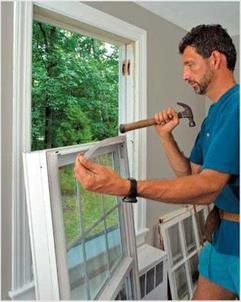 . Install the New Window with Expanders, Shims, and Screws