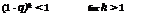 Подпись: (1 - q)k < 1 for k > 1