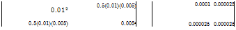 Подпись: 0.012 0.5(0.01)(0.005) 0.0001 0.000025 0.5(0.01)(0.005) 0.0052 0.000025 0.000025 
