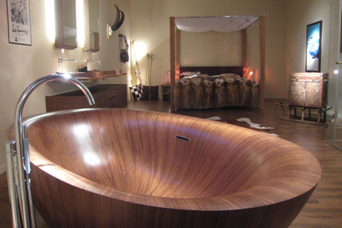 Wood baths.