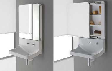 Mirror and sink – an unusual hybrid