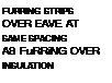 Подпись: FURRING STRIPS OVER EAVE AT SAME SPACING AS FuRRiNG OVER INSULATION 