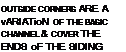 Подпись: OUTSIDE CORNERS ARE A vARIATioN OF THE BASIC CHANNEL & COVER THE ENDS oF THE SIDING
