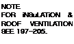 Подпись: NOTE FOR iNSuLATiON & ROOF VENTILATION SEE 197-205. 